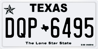 TX license plate DQP6495