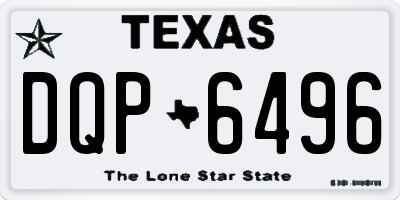 TX license plate DQP6496