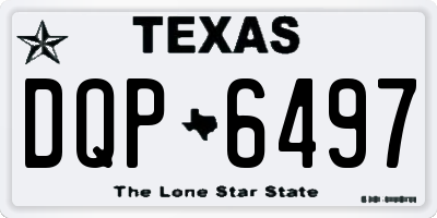 TX license plate DQP6497