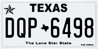 TX license plate DQP6498