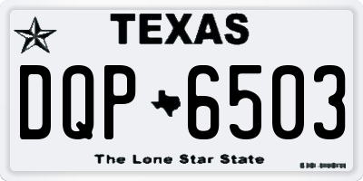 TX license plate DQP6503