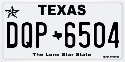 TX license plate DQP6504