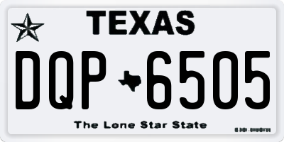 TX license plate DQP6505