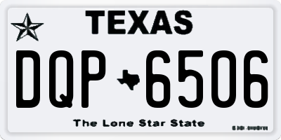 TX license plate DQP6506