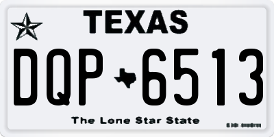 TX license plate DQP6513