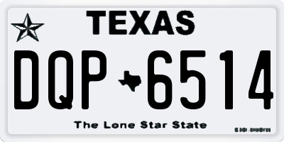 TX license plate DQP6514