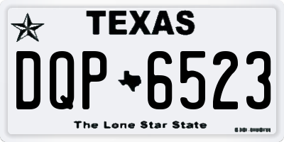 TX license plate DQP6523