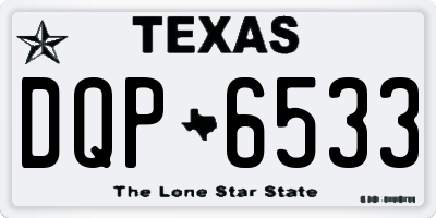 TX license plate DQP6533