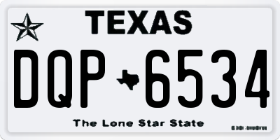 TX license plate DQP6534