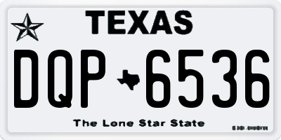 TX license plate DQP6536