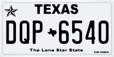 TX license plate DQP6540