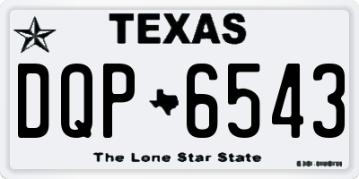 TX license plate DQP6543