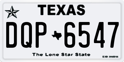 TX license plate DQP6547