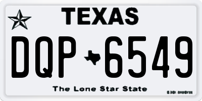 TX license plate DQP6549