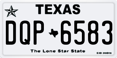 TX license plate DQP6583