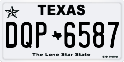 TX license plate DQP6587