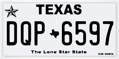 TX license plate DQP6597