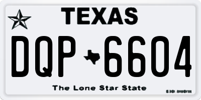 TX license plate DQP6604