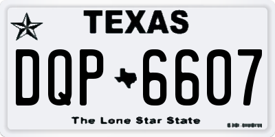 TX license plate DQP6607