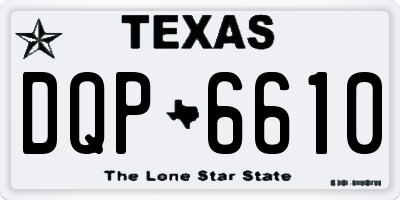 TX license plate DQP6610