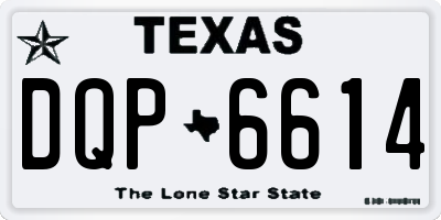 TX license plate DQP6614