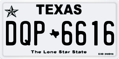 TX license plate DQP6616