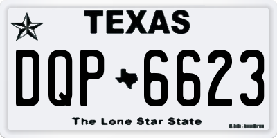 TX license plate DQP6623