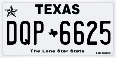 TX license plate DQP6625