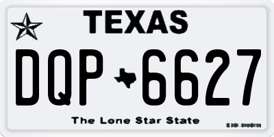 TX license plate DQP6627