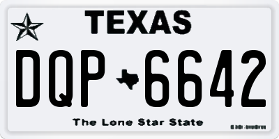 TX license plate DQP6642