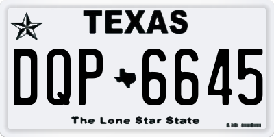 TX license plate DQP6645