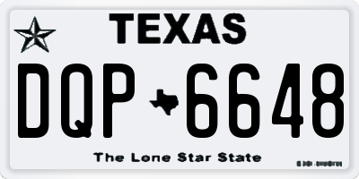 TX license plate DQP6648