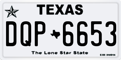 TX license plate DQP6653