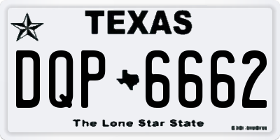 TX license plate DQP6662