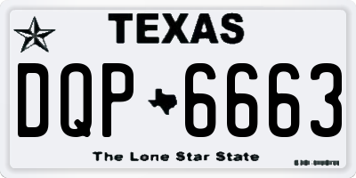 TX license plate DQP6663