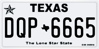 TX license plate DQP6665