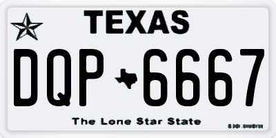 TX license plate DQP6667