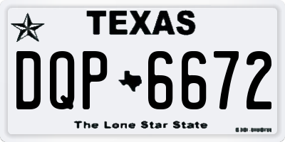 TX license plate DQP6672