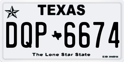 TX license plate DQP6674