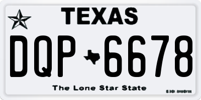 TX license plate DQP6678