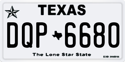 TX license plate DQP6680