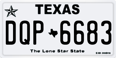 TX license plate DQP6683