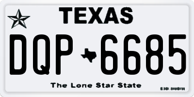 TX license plate DQP6685