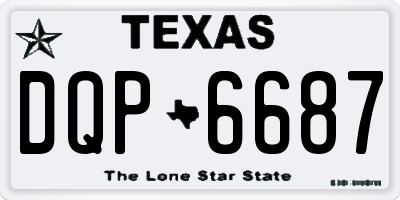 TX license plate DQP6687