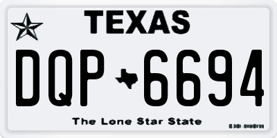 TX license plate DQP6694