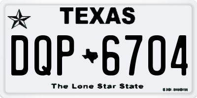 TX license plate DQP6704