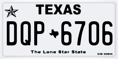 TX license plate DQP6706