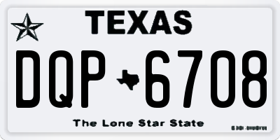 TX license plate DQP6708