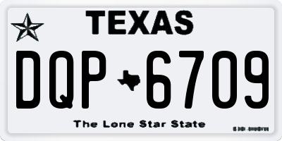 TX license plate DQP6709
