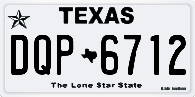 TX license plate DQP6712